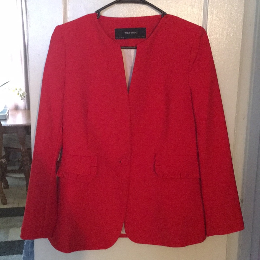 Red Zara Blazer